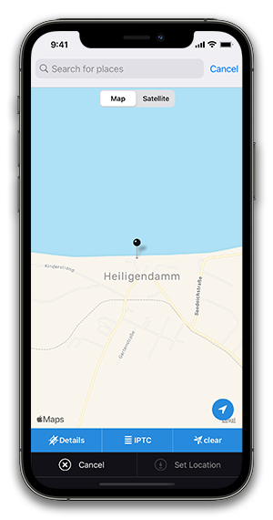 iPhone schreenshot app edit location